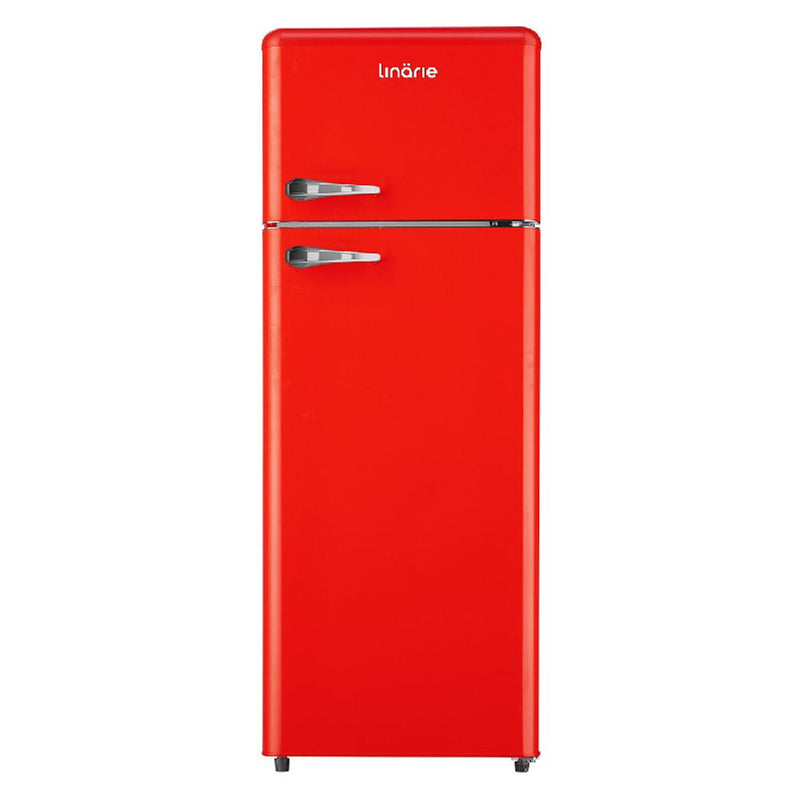 Linarie Valloire 209L Red Retro Top Mount Fridge – Manual Defrost LK200DDRED