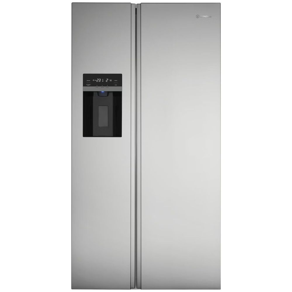 Westinghouse 596L Side By Side Fridge with Plumber Water Dispenser and Ice Maker Silver WSE6670SA