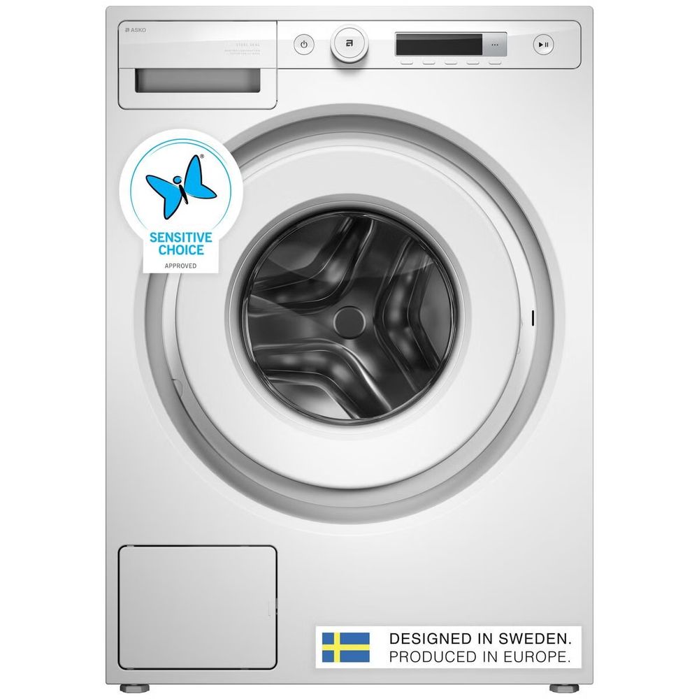 ASKO Classic 8kg Steel Seal Washing Machine-White W1084WAU