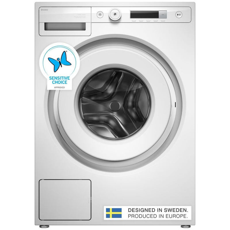 ASKO Classic 8kg Steel Seal Washing Machine-White W1084WAU