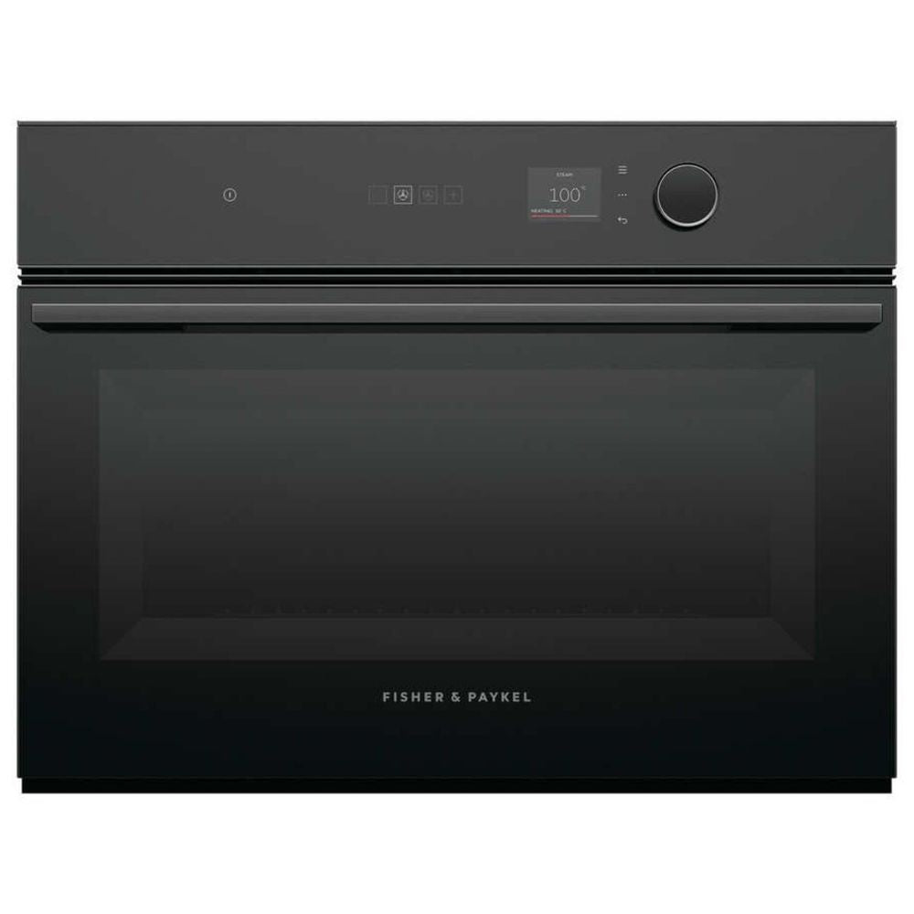 Fisher & Paykel 60cm Black Glass Series 7 Minimal Compact Combi-Steam Oven OS60NMLB1