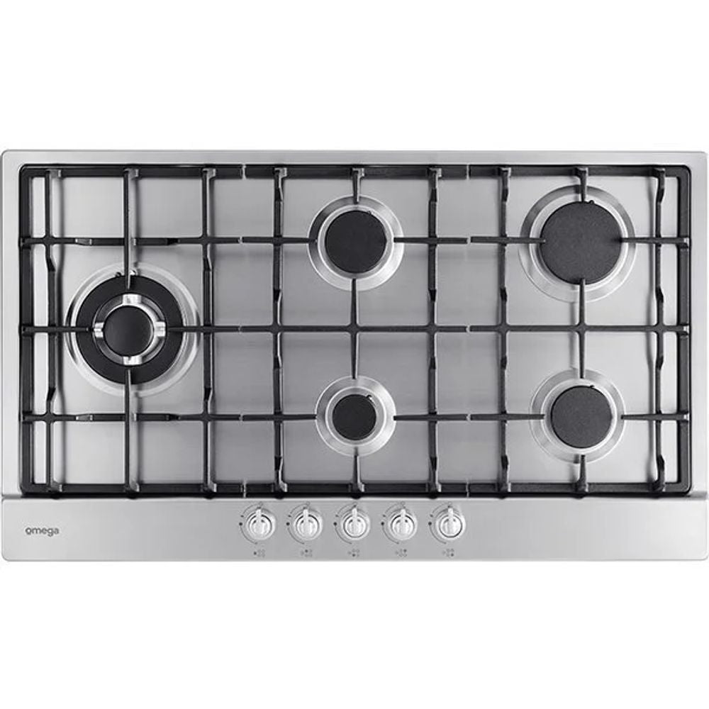 Omega 90cm 5 Burner Gas Cooktop OCG95XTGG