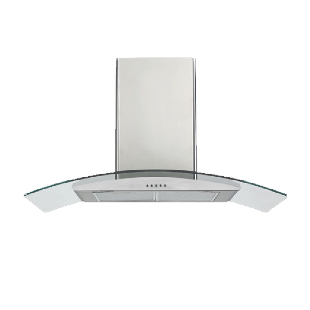 Viali 90cm Curved Glass Canopy Rangehood VCCG90SSGG