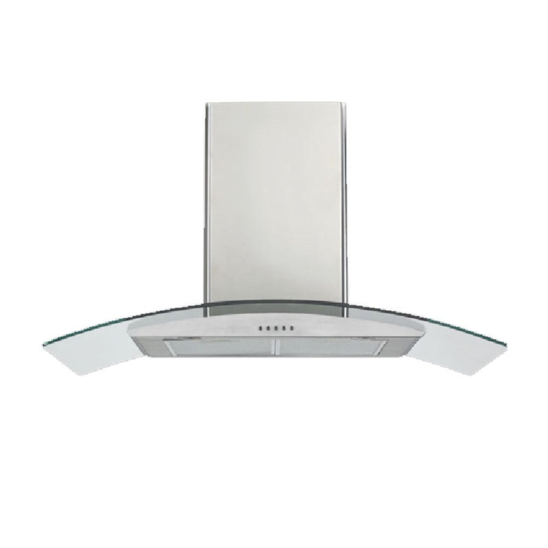 Viali 90cm Curved Glass Canopy Rangehood VCCG90SSGG