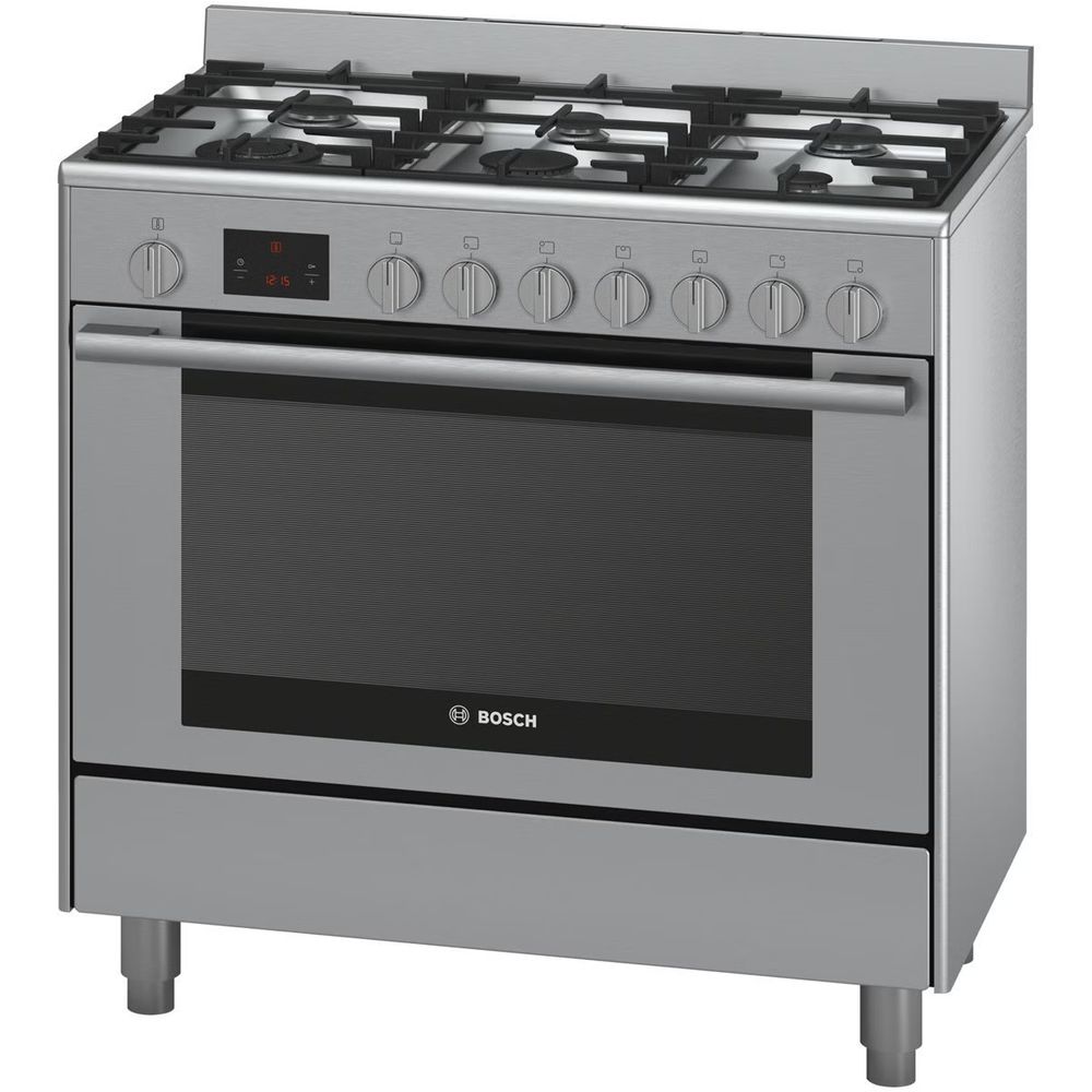 Bosch 90cm Series 6 Dual Fuel Freestanding Oven Stainless Steel HSB738357A