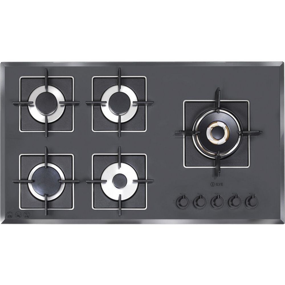 ILVE 90cm Grigio Lusso Natural Gas Cooktop ILGV905