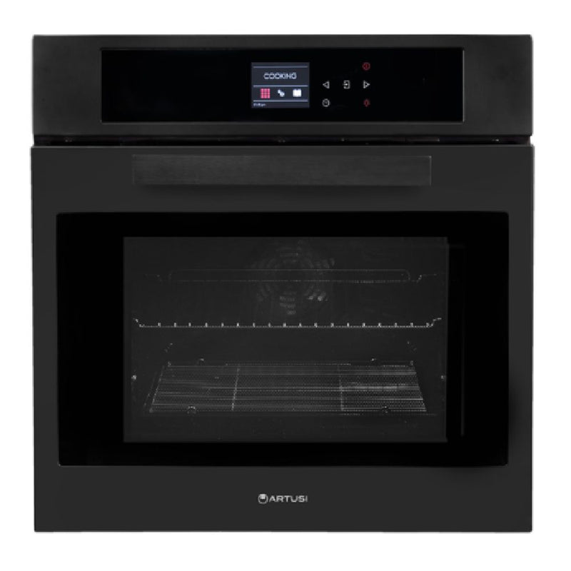 Artusi 60cm Multifunction Built In Pyrolytic Oven Matte Black AO6000MBP