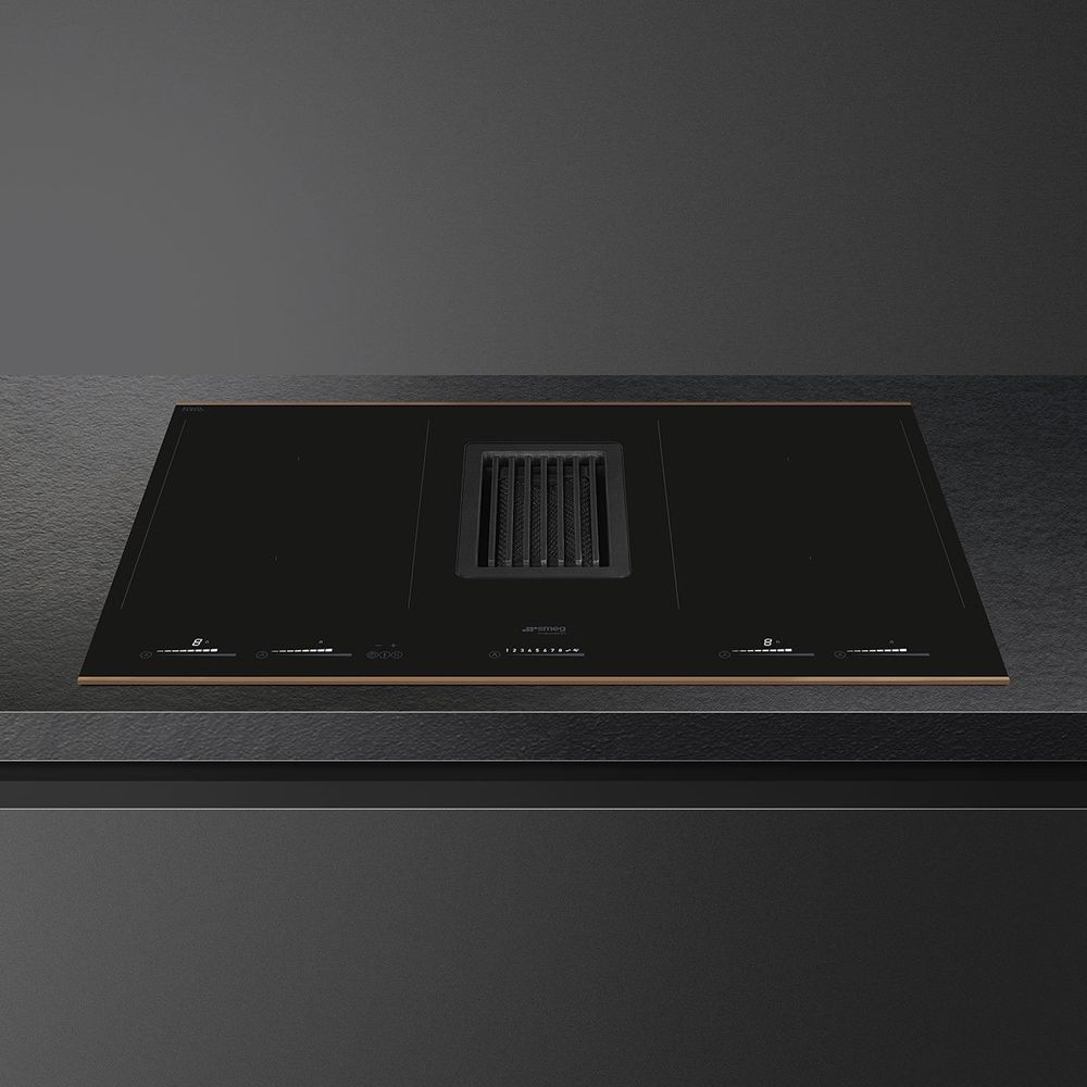 Smeg Induction hob | Dolce Stil Novo aesthetic 80 cm Copper frame HOBD682RI