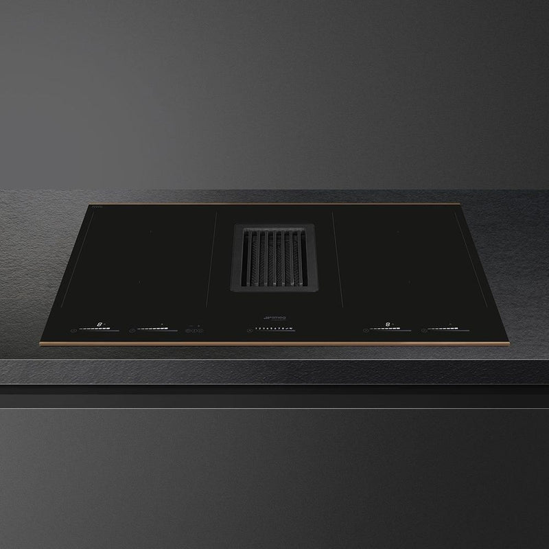 Smeg Induction hob | Dolce Stil Novo aesthetic 80 cm Copper frame HOBD682RI