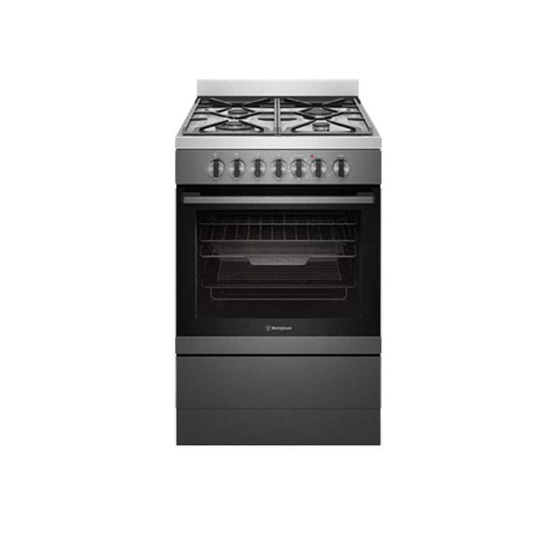Westinghouse 60cm dual fuel freestanding cooker with AirFry, dark stainless steel WFE616DSC