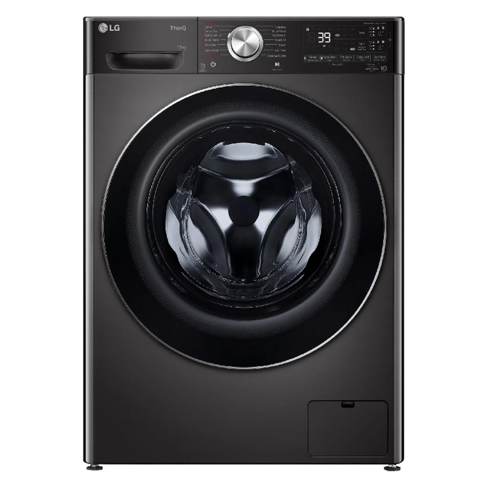 LG Series 10 12kg Autodose Front Load Washing Machine (Black)WV10-1412B