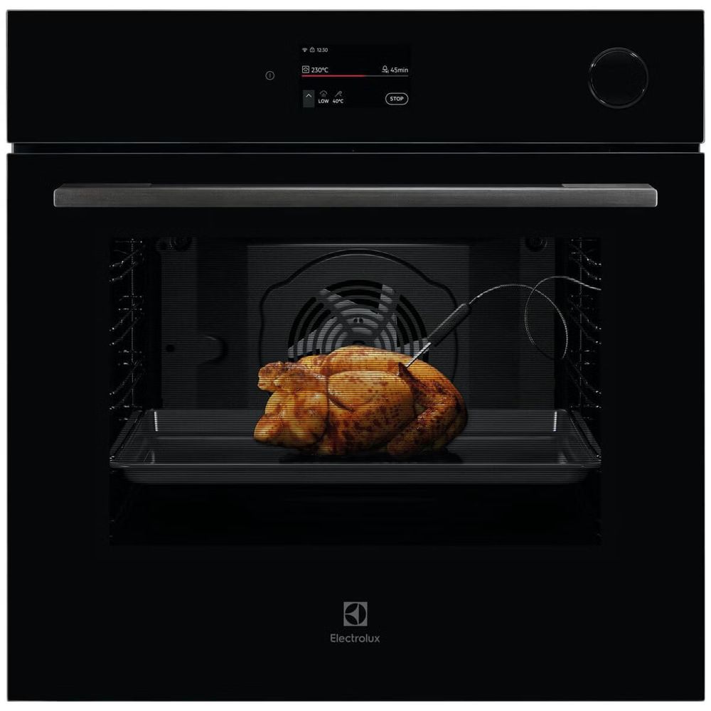 Electrolux Series 700 Pyrolytic Steam Oven Black Glass EVEP6818BF