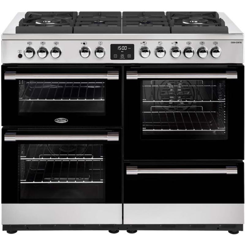 Belling Cookcentre 110cm Dual Fuel Freestanding Oven/Stove Stainless Steel BCC1100GTGSS