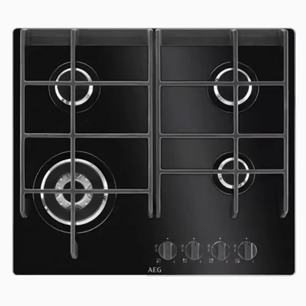 AEG 60cm 4 Burner Ceramic Glass Gas Cooktop HG674550VB