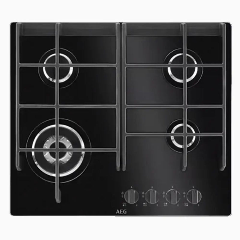 AEG 60cm 4 Burner Ceramic Glass Gas Cooktop HG674550VB