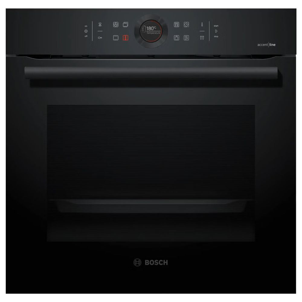 Bosch Series 8 AccentLine 60cm Pyrolytic Built In Oven Carbon Black HBG8755C0