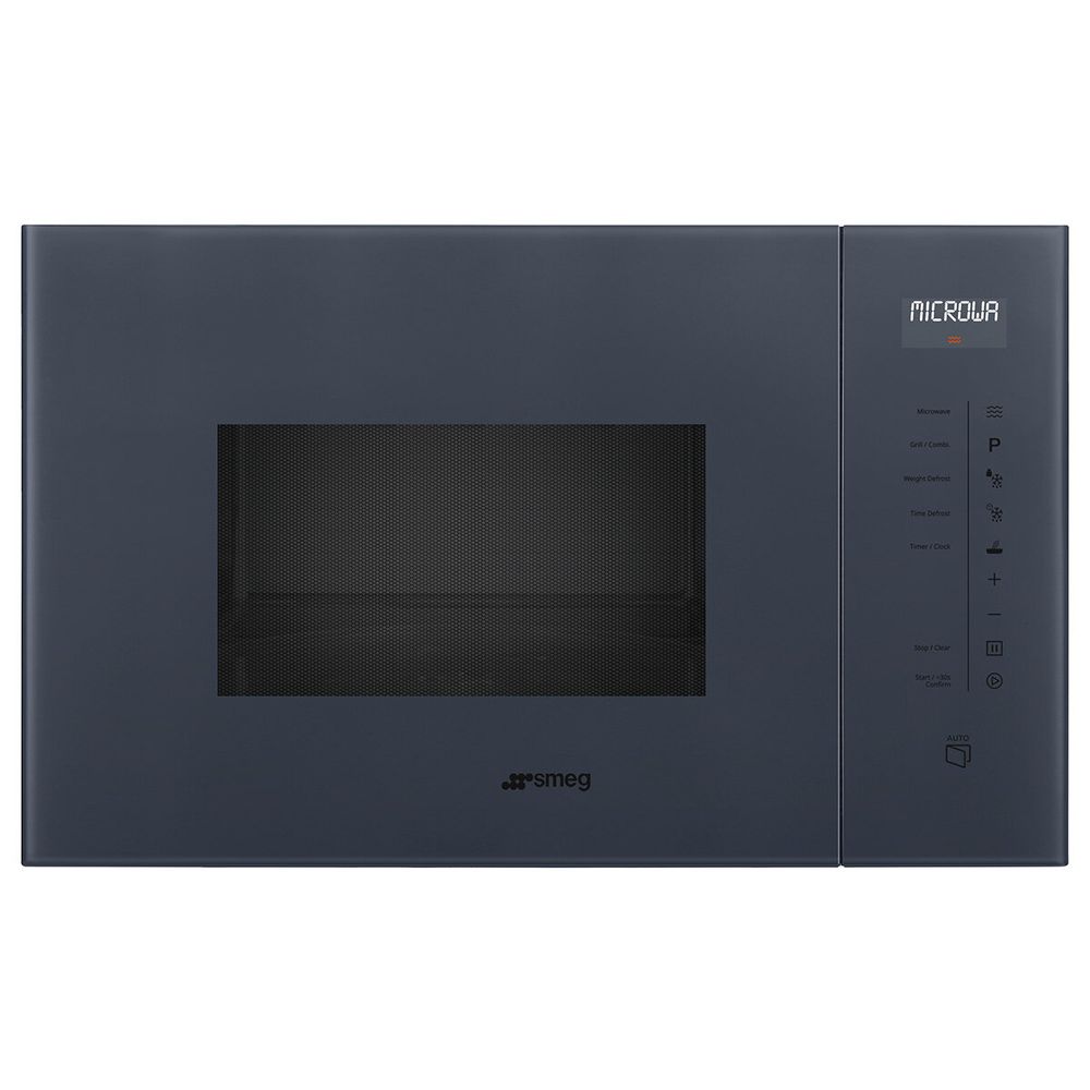 Smeg Linea 25L Built-In Microwave with Grill Neptune Grey FMIA125G