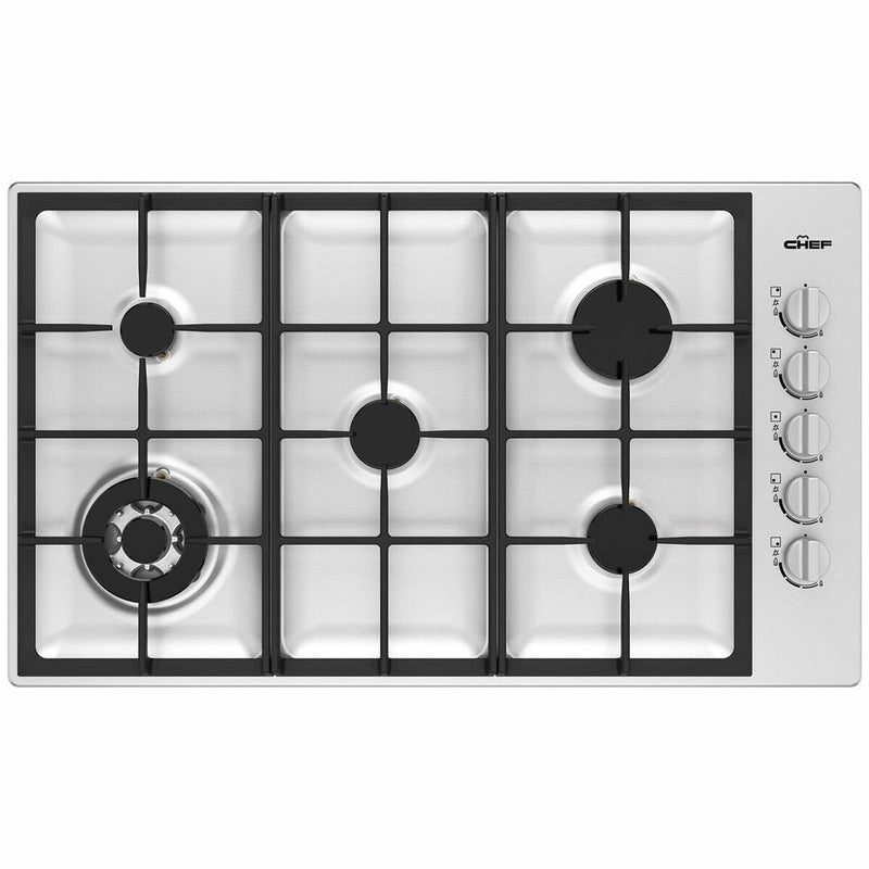Chef 90cm Natural Gas Cooktop Stainless Steel CHG954SC