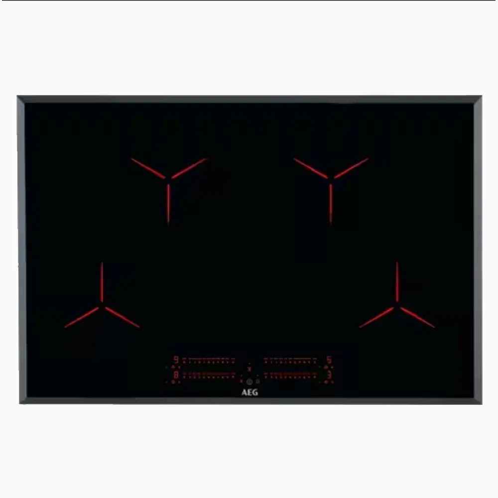 AEG 80CM 4 ZONE PURE BLACK INDUCTION COOKTOP IPE84531FB