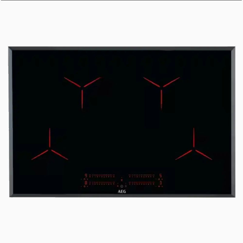 AEG 80CM 4 ZONE PURE BLACK INDUCTION COOKTOP IPE84531FB