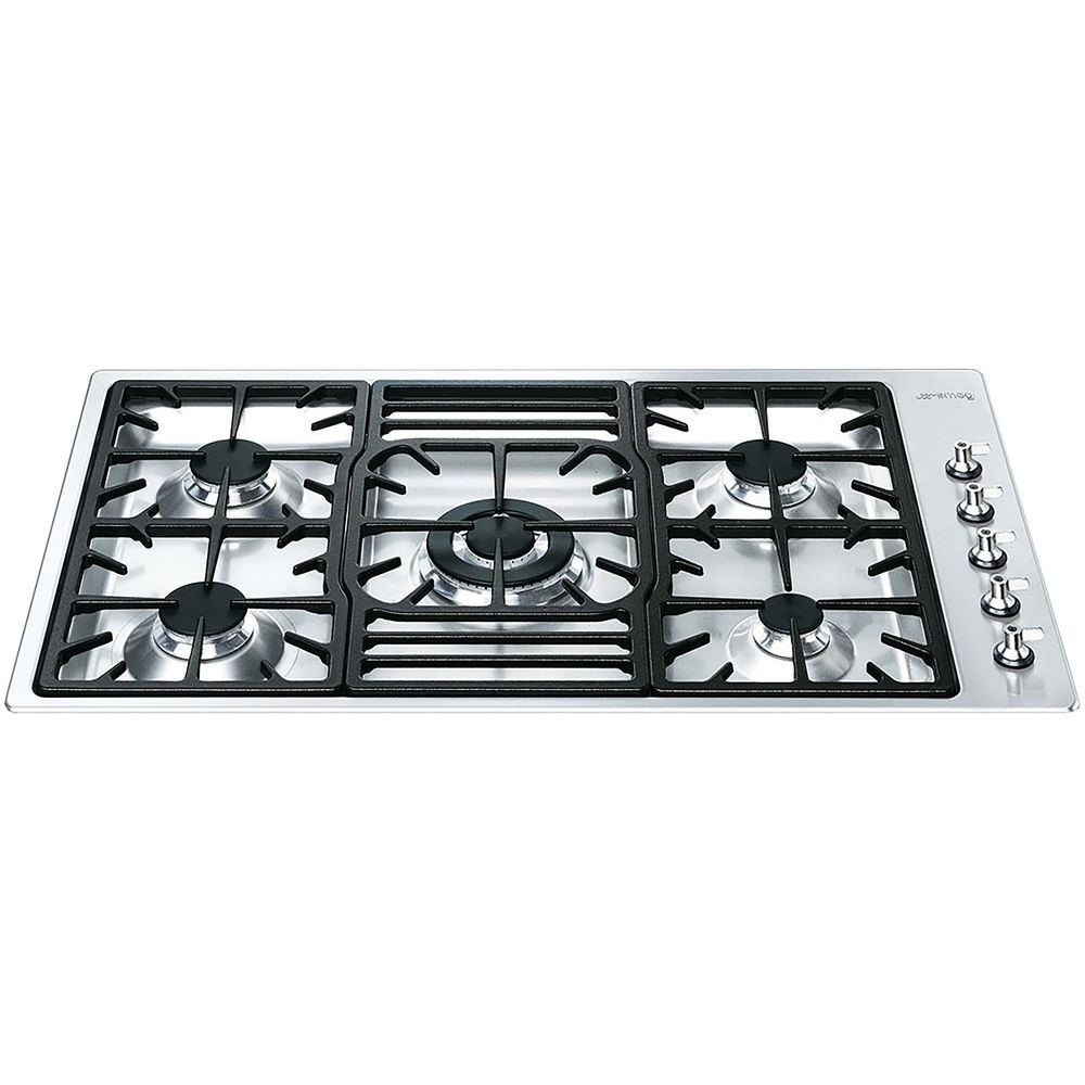 Smeg 90cm Classic Aesthetic Stainless Steel Gas Cooktop PGA95-4