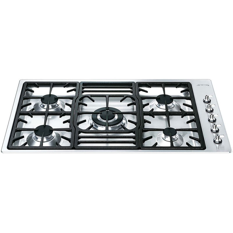 Smeg 90cm Classic Aesthetic Stainless Steel Gas Cooktop PGA95-4
