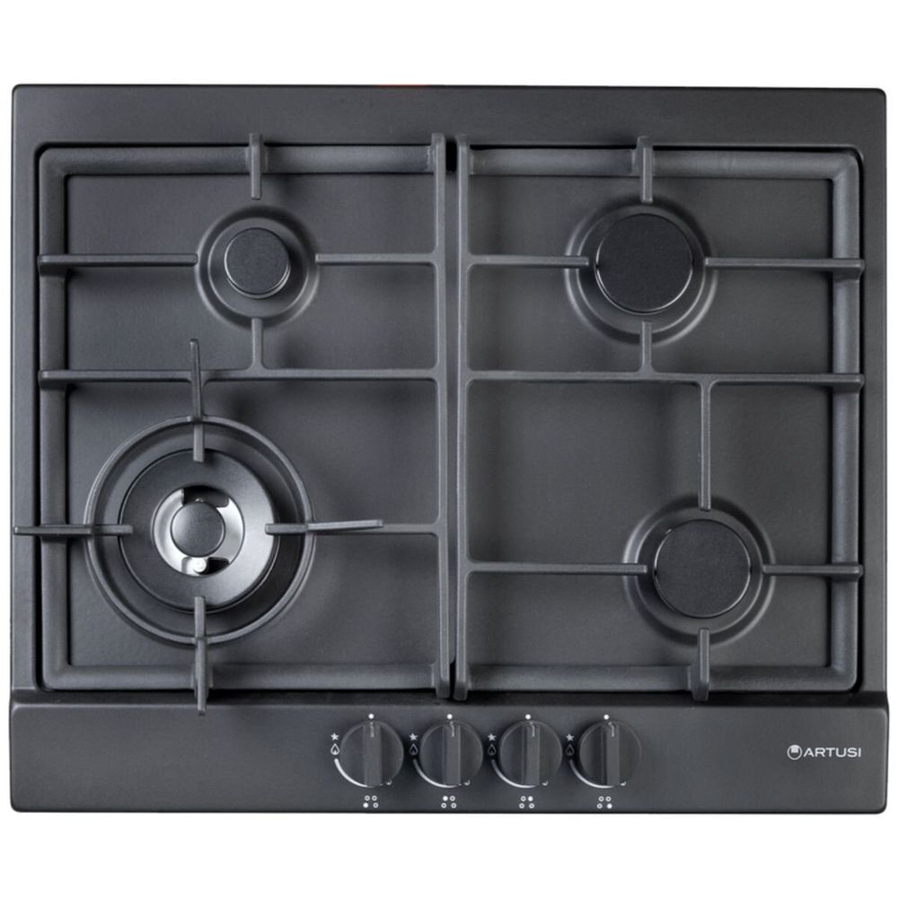 Artusi 60cm Natural Gas Cooktop Matte Black AGH65MB