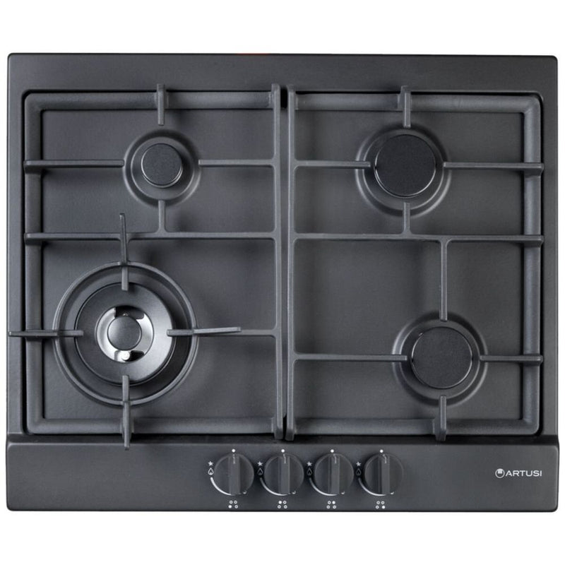 Artusi 60cm Natural Gas Cooktop Matte Black AGH65MB