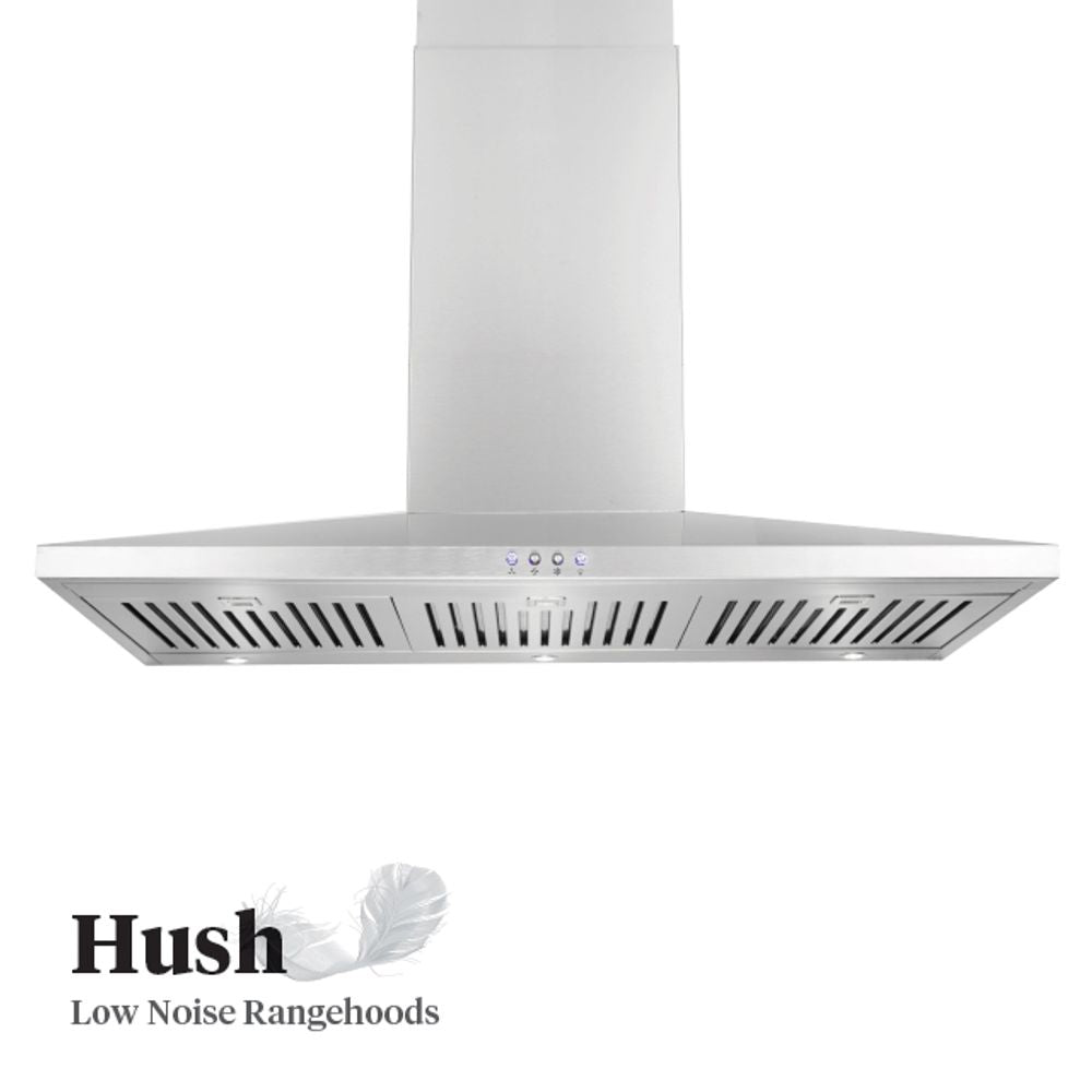 Emilia EMHUSH90C 90cm Stainless Steel Canopy Rangehood, EMHUSH90C