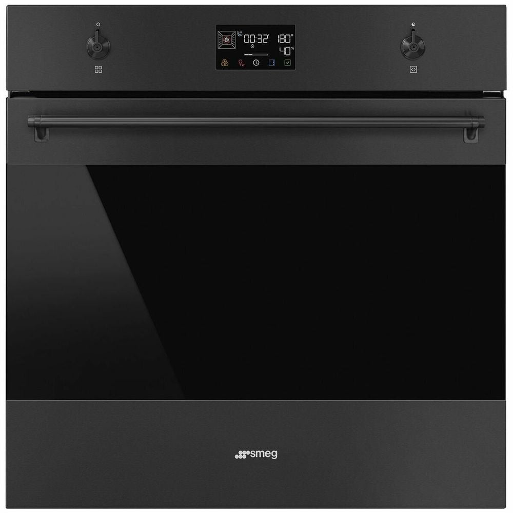 Smeg 60cm Classic Pyrolytic Steam Oven with Probe Matte Black SOPA6302S2PN