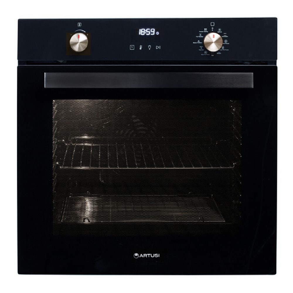 Artusi 60cm Pyrolytic Black Built-In Oven CAO610BP