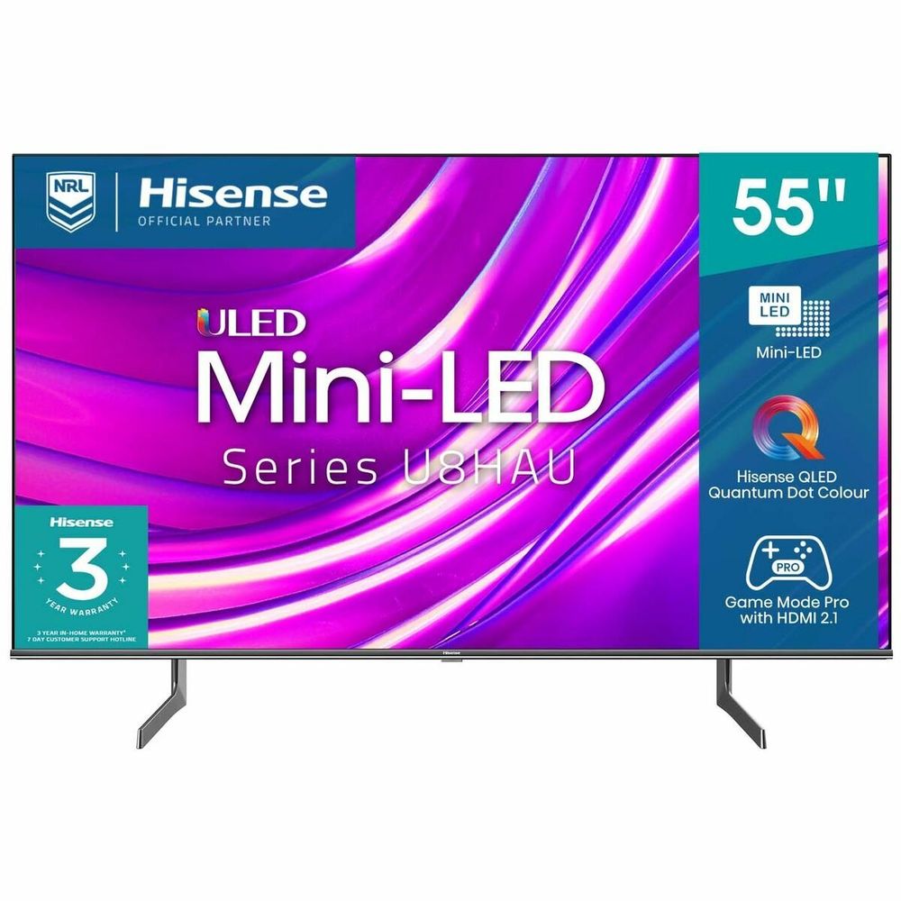 Hisense U8HAU 55 Inch ULED 4K Smart TV 55U8HAU