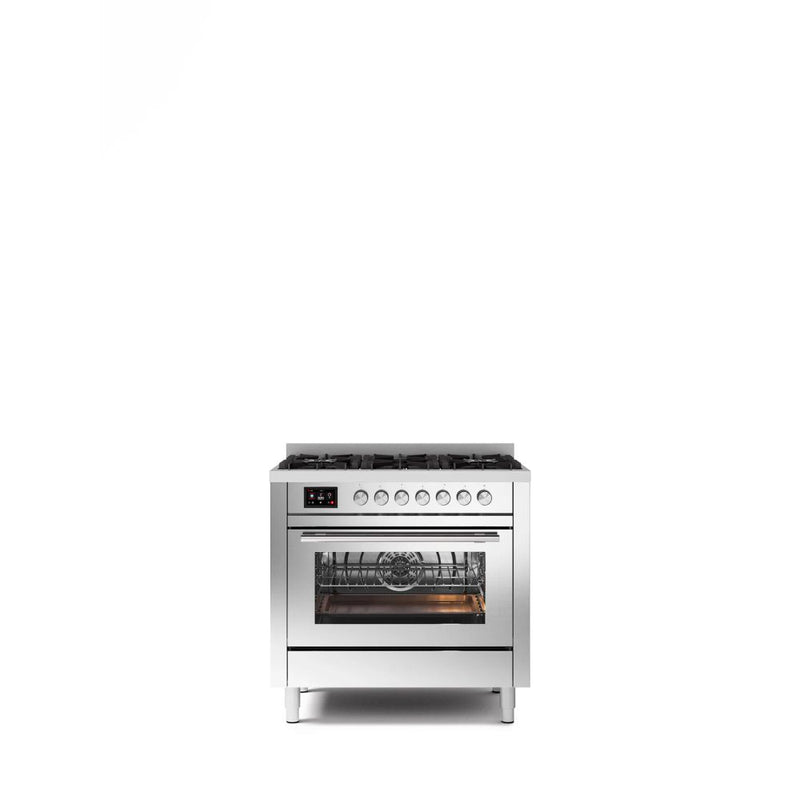 ILVE Stove – Professional Plus – 90 cm – Gas stove/Induction, pyrolysis P366DDWSY/SS