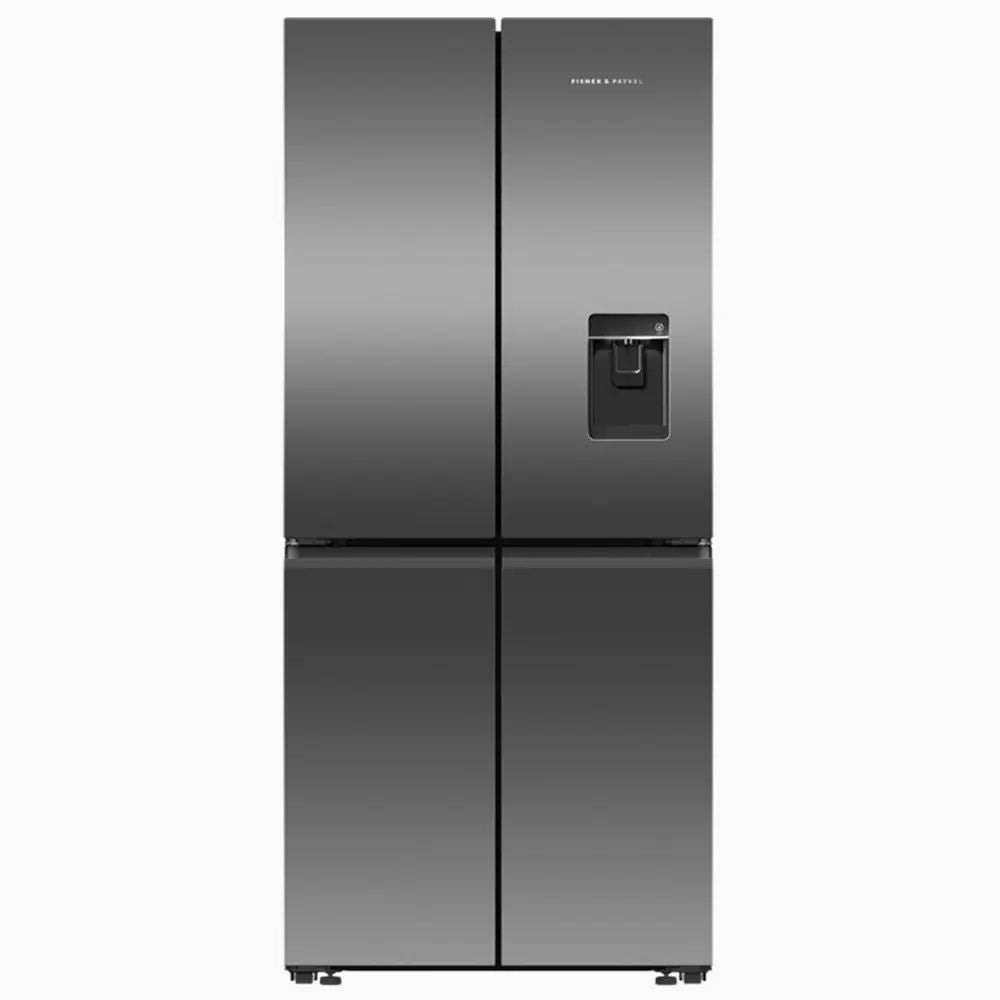 Fisher & Paykel Freestanding Quad Door Refrigerator Freezer, 79cm, 498L, Ice & Water RF500QNUB1