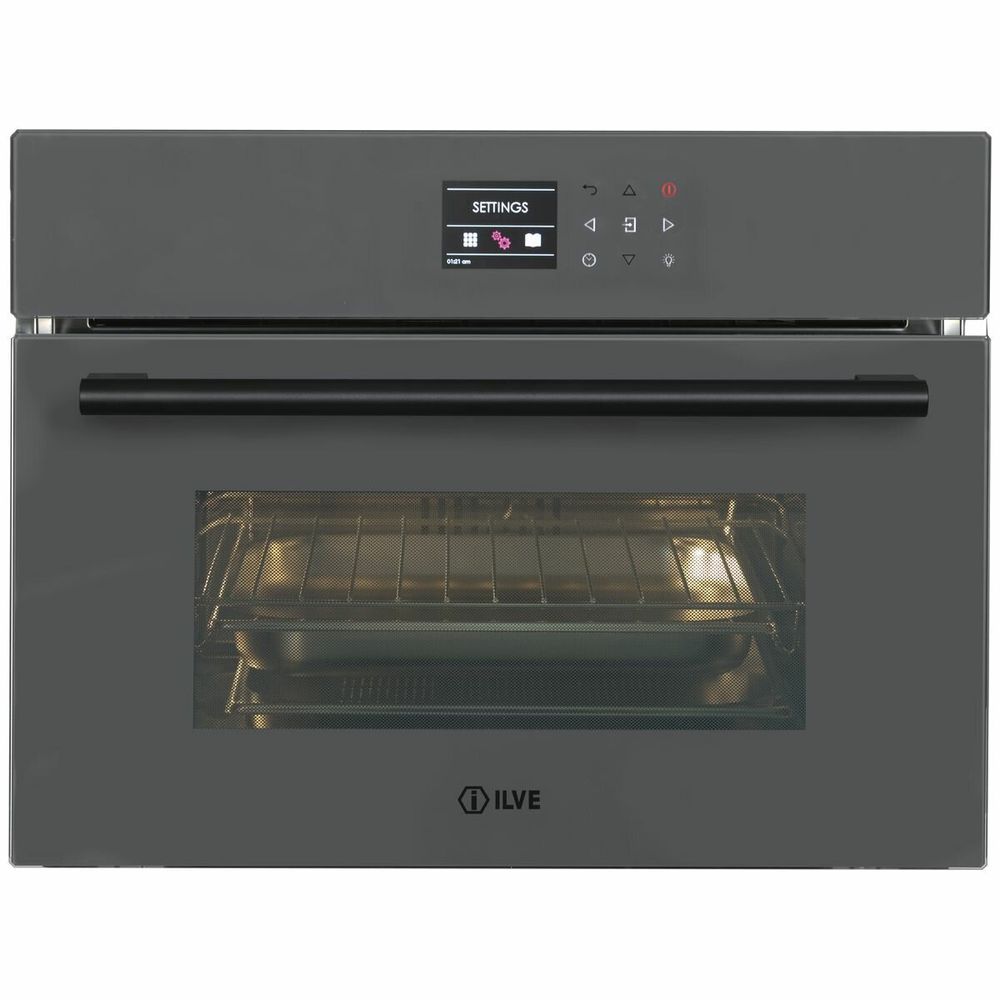 ILVE 45cm Grigio Lusso Compact Combi-Steam Oven ILCS45GV+
