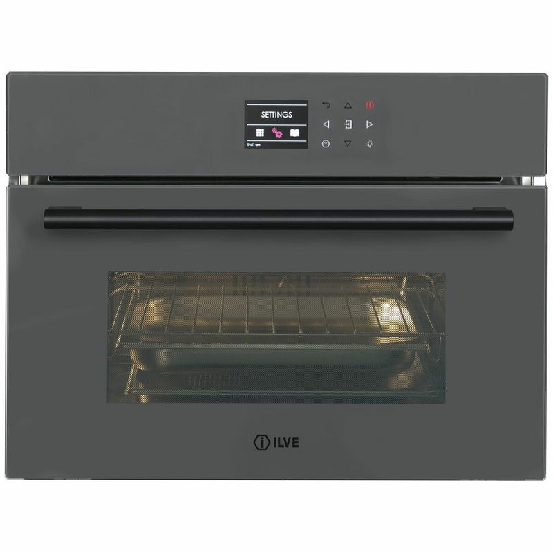 ILVE 45cm Grigio Lusso Compact Combi-Steam Oven ILCS45GV+