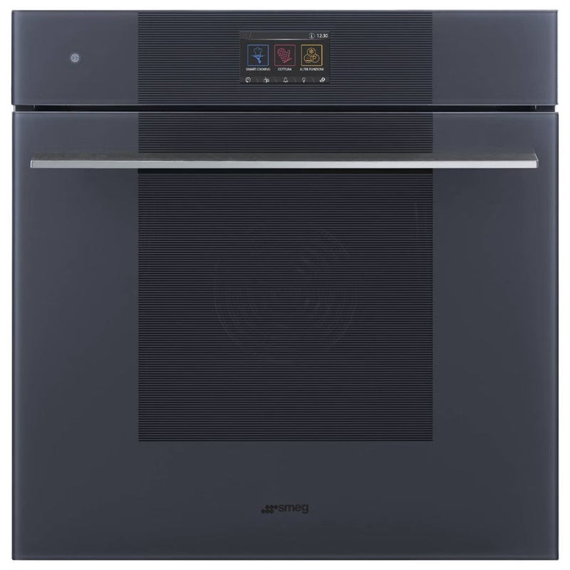 Smeg Linea 76cm Pyrolytic Oven Neptune Grey SOPA3104TPG