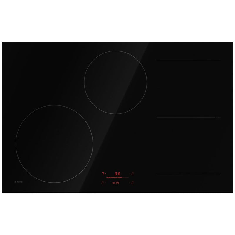 ASKO 80cm 4 Zone Bridge Induction Cooktop – Black HI2842FBG1