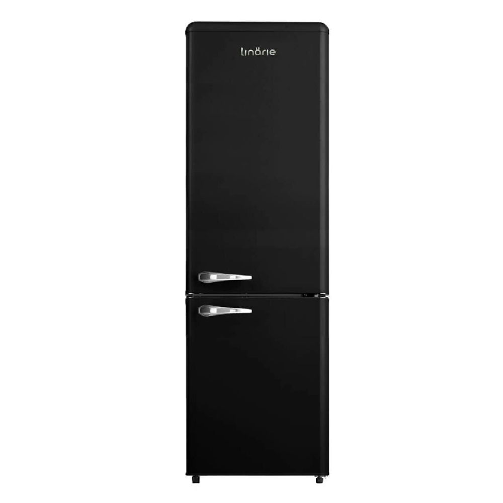 Linarie Annecy 242L Retro Bottom Mount Fridge Black LKCO250BLACK