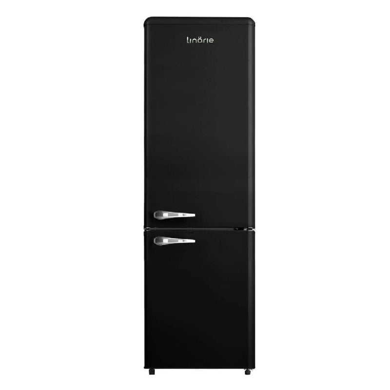 Linarie Annecy 242L Retro Bottom Mount Fridge Black LKCO250BLACK