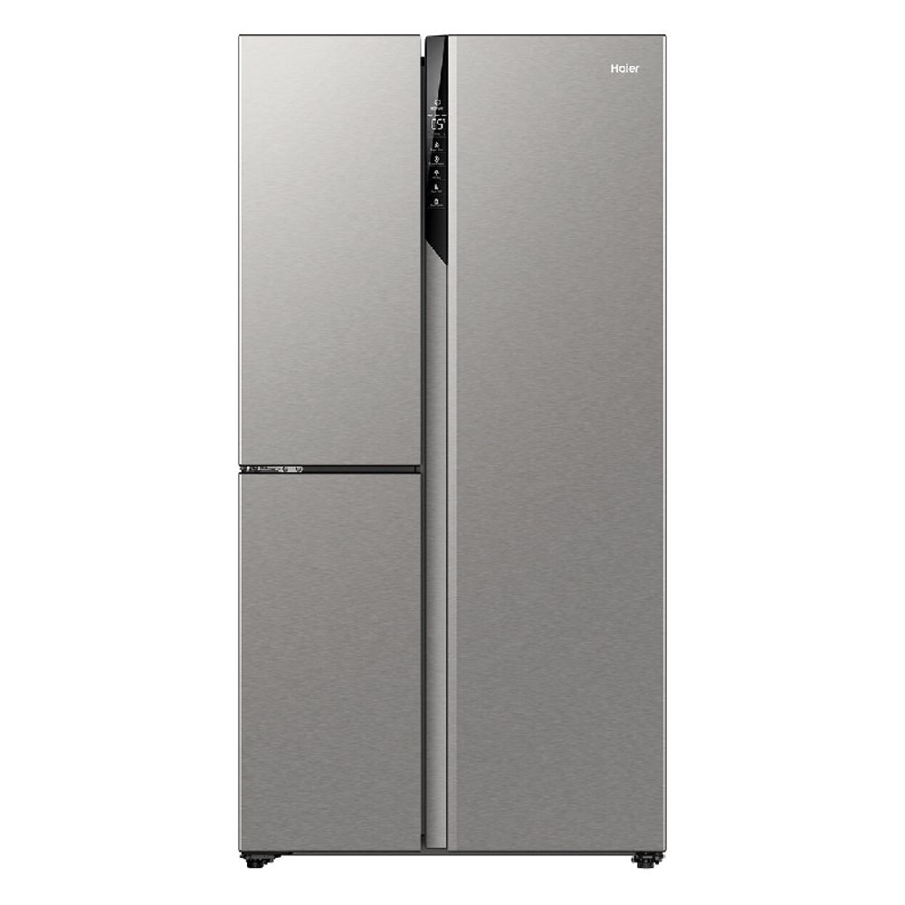 Haier 574L S+ Three Door Side by Side Fridge Satina Silver HRF575XS