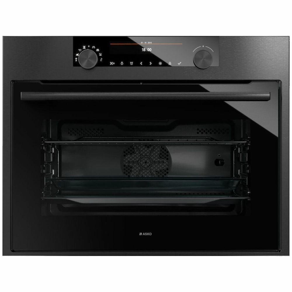 ASKO 45x60cm Compact Craft Combi-Microwave Oven Black Steel OCM8487B