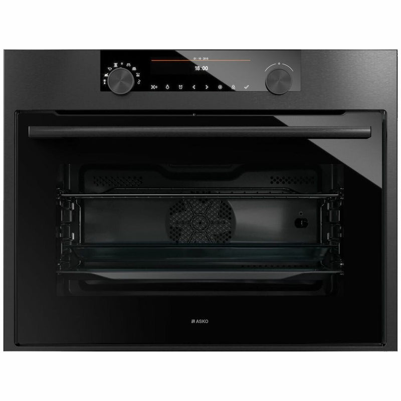 ASKO 45x60cm Compact Craft Combi-Microwave Oven Black Steel OCM8487B