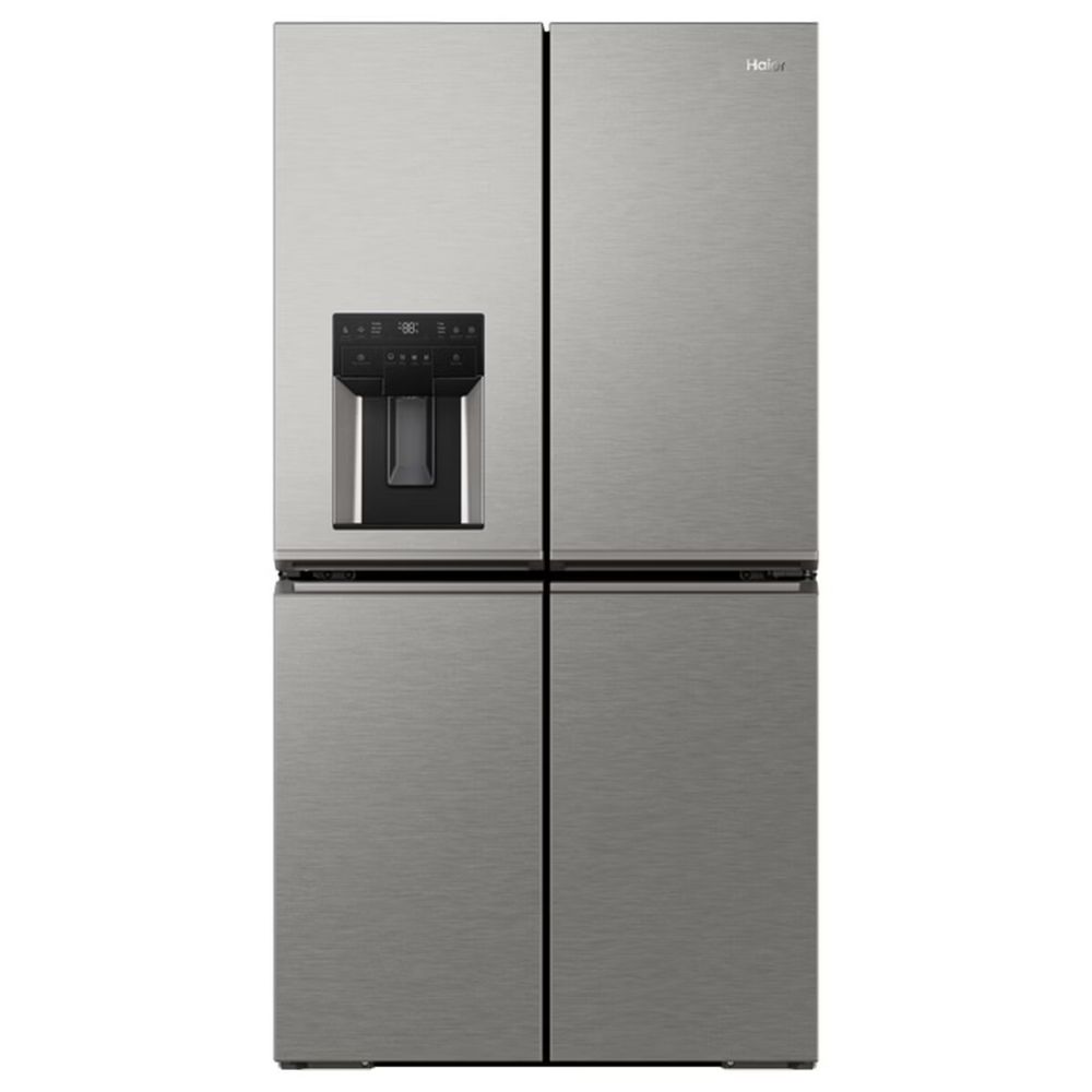 Haier 601L Quad Door Refrigerator with Ice and Water Dispenser Satina HRF680YZS