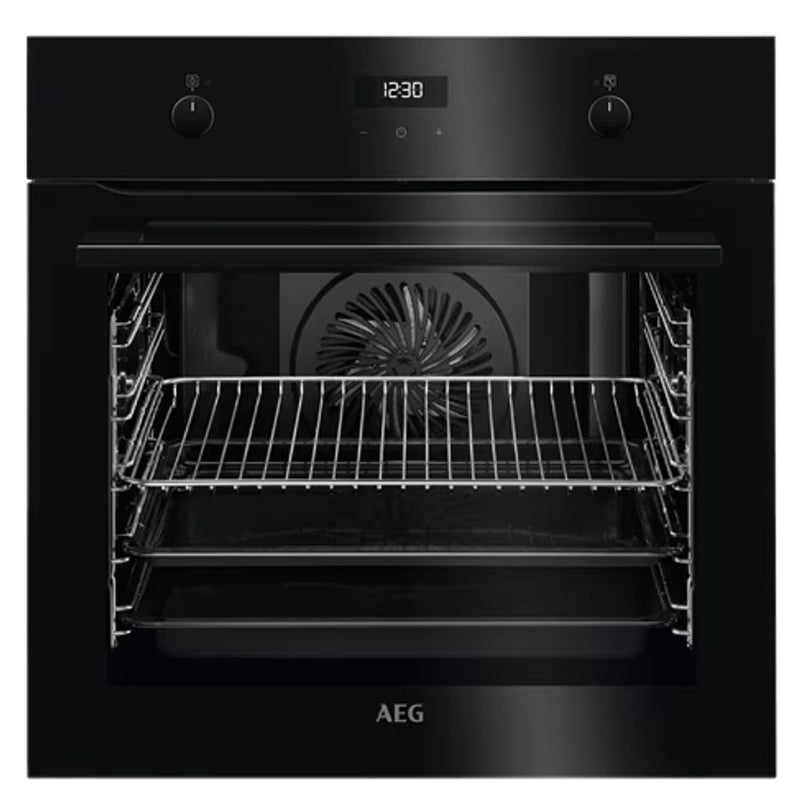 AEG 60CM MULTIFUNCTION 9 OVEN, BLACK BEK435020B