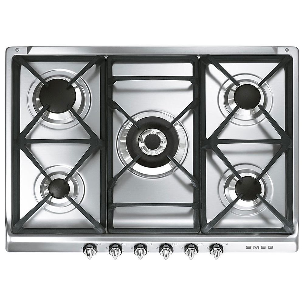 Smeg 70cm Victoria Aesthetic Natural Gas Cooktop SRA975XGH