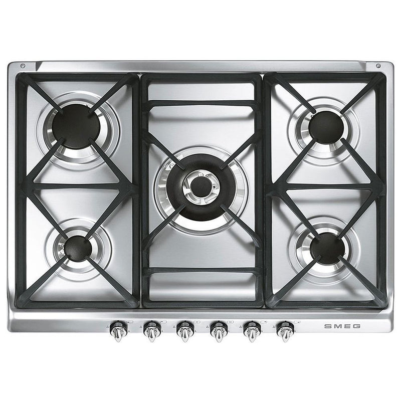 Smeg 70cm Victoria Aesthetic Natural Gas Cooktop SRA975XGH