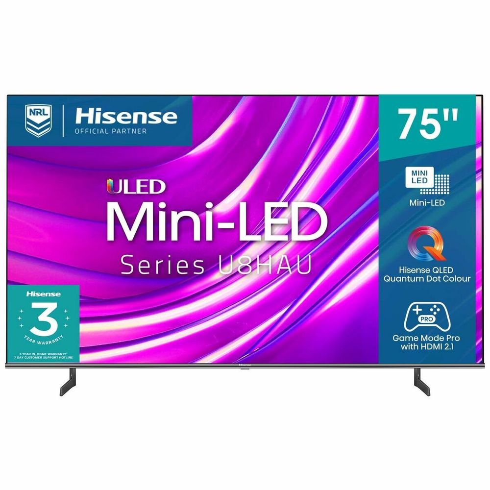Hisense U8HAU 75 Inch ULED 4K Smart TV 75U8HAU