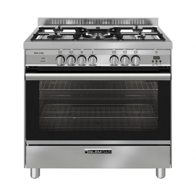 Glem 900mm Stainless Steel Freestanding Dual Fuel Cooker GA965GEX