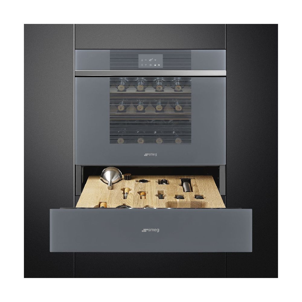 SMEG LINEA 60CM SOMMELIER DRAWER – SILVER – CPS115S